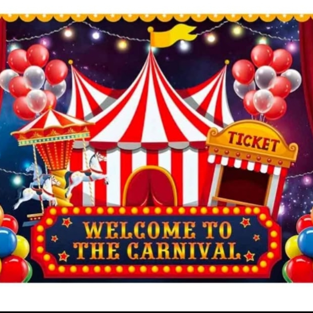 New Carnival Theme Party Backdrop